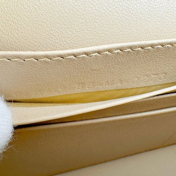 Auth Christian Dior Chain Shoulder Bag Beige/Gold Leather/Metal - z4382 - Picture 12 of 12